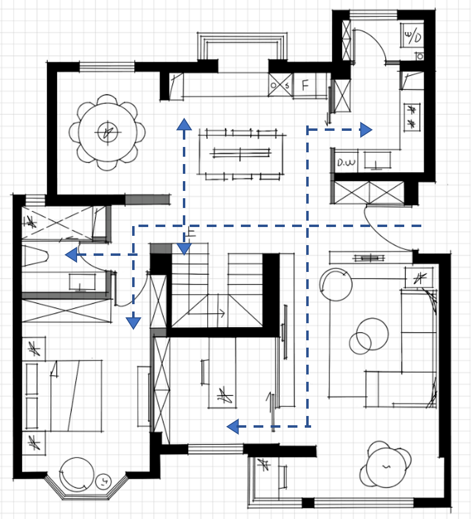 交通动线图二层:0708今天的户型分享到这里就结束了,感谢大家观看