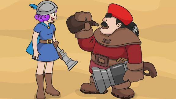 新年快乐女枪和男枪的射击比赛皇室战争动漫系列