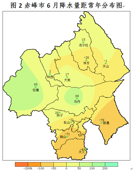 7月份赤峰市地區降水預報