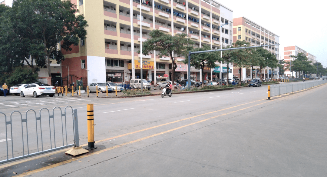 衝突,存在隱患人車分離,管道運營新沙路安託山工業園路口整治違規掉頭