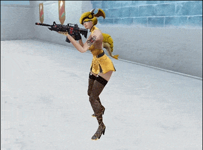 飞翼帽子与冰龙尾巴背包动态鉴赏接下来的就是两种颜色的冰龙套装gif