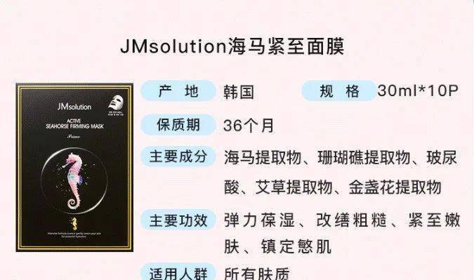 jmsolution2020年五款新面膜介绍鸡蛋血橙富勒烯虾青素海马