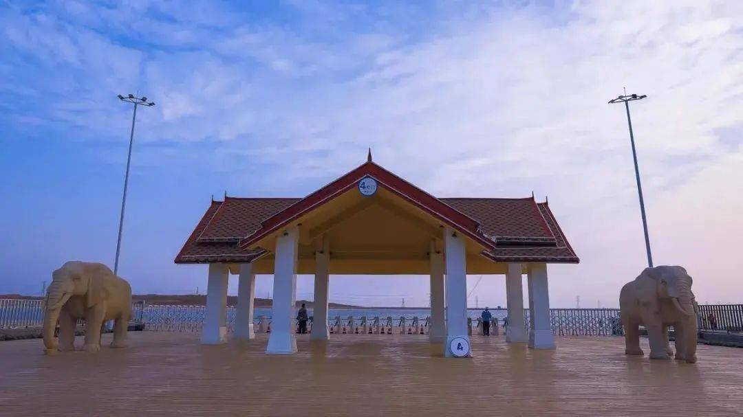 游海吃海享海沧州渤海新区十里金沙滩景色美如画