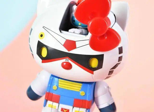 高达和hellokitty联名合体超级萌物