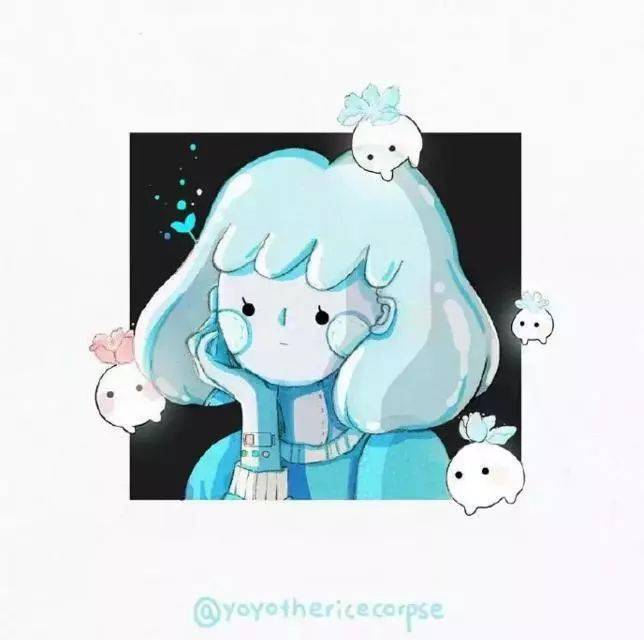 超可爱的茶精灵可爱风水彩小插画