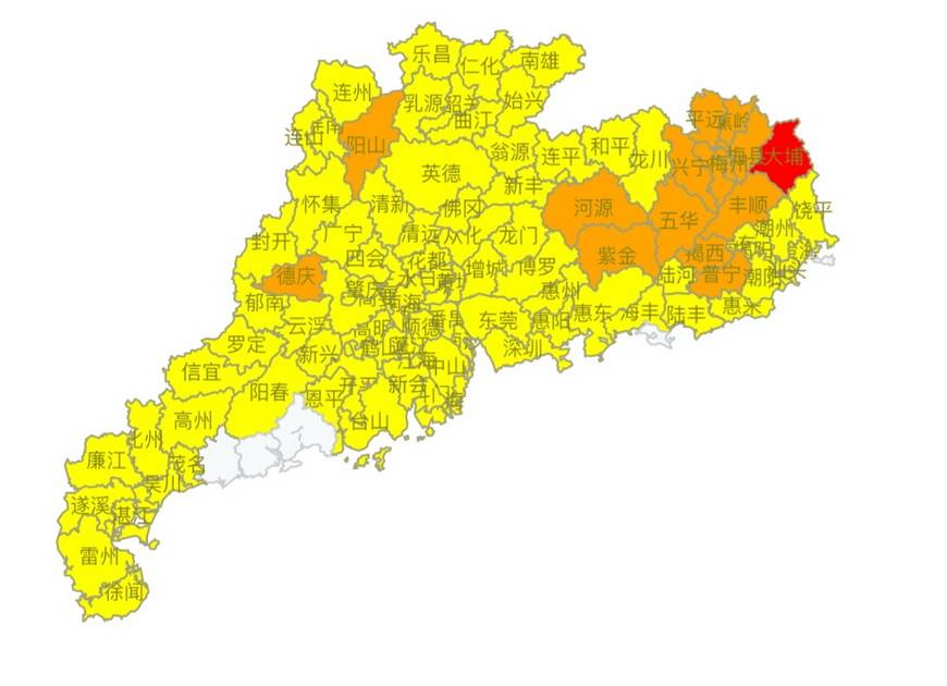 廣東今年入夏後首個高溫紅色預警發出,今明局部最高39