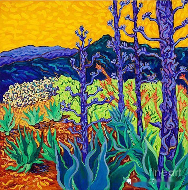 大众艺术网有节奏并充满活力的表现主义色彩和笔触美国现代印象表现派