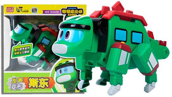 帮帮龙出动 发声版斯东 剑龙变形飓风战机 恐龙探险队救援直升机