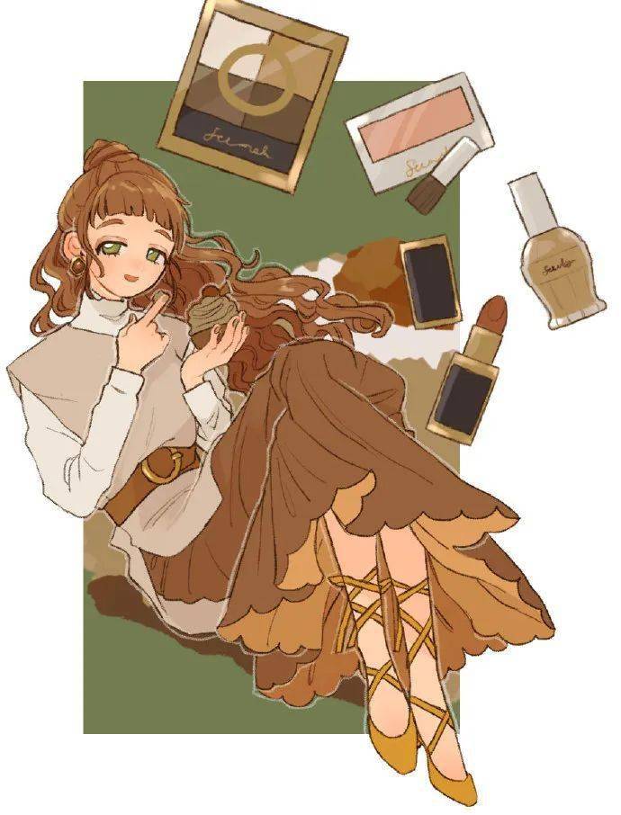 服装插画 | 一组超可爱的手绘日常穿搭!