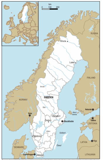 瑞典铁矿分布图图片