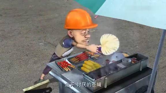 光头强不砍树改卖烧烤熊二前来捧场夏天就该撸串啊