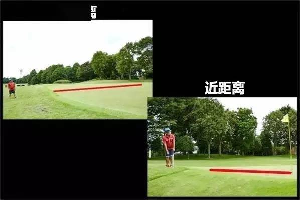 根据球位的状况打法不同,但是我们要注意:根据与旗杆的距离的远近不同