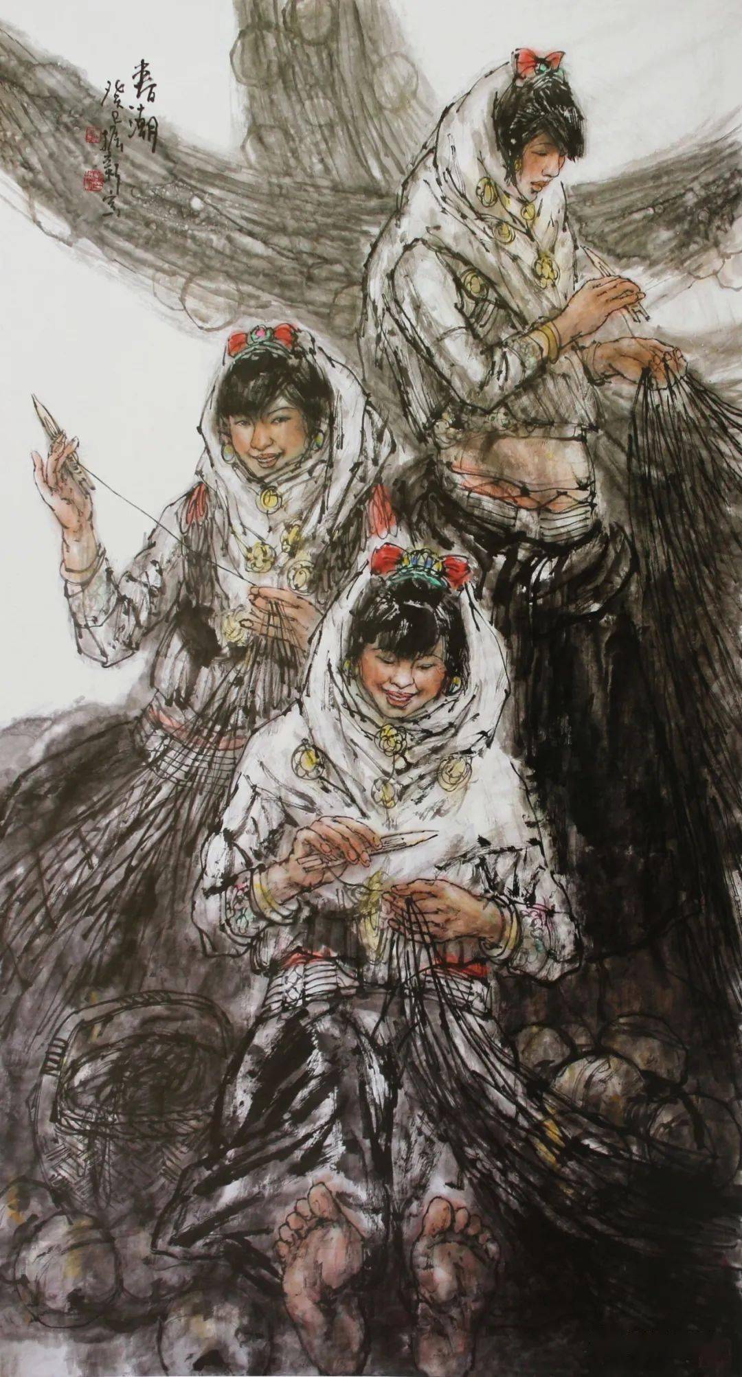 博林典藏系列四十三品读翁振新水墨写意人物画