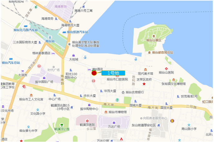 本週土地成交位置分佈圖本週土地成交:本週土地成交1宗,位於芝罘區.