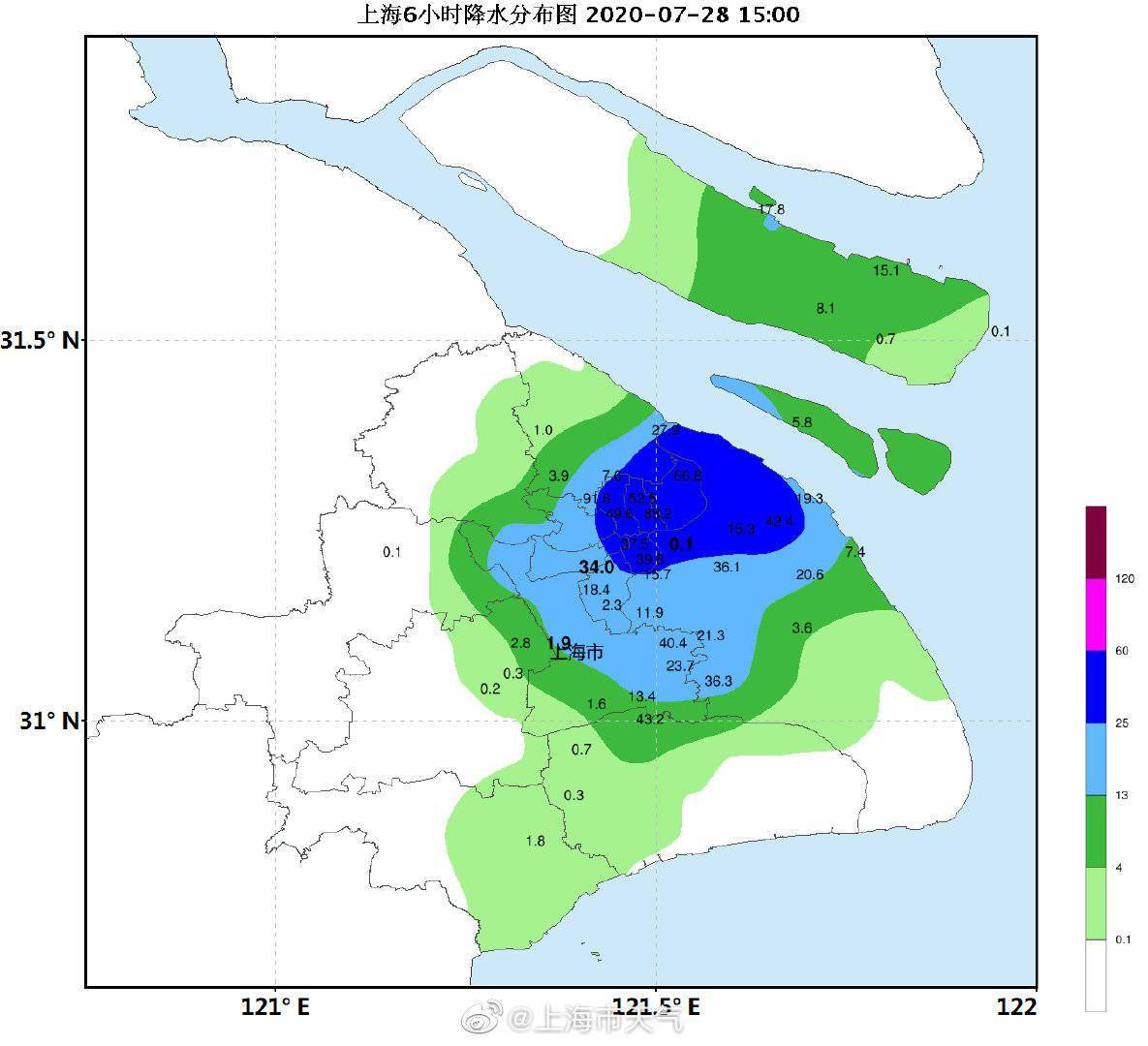 平均每分钟打雷23次上海3年来首个雷电橙色预警浦东局地小时雨量达101