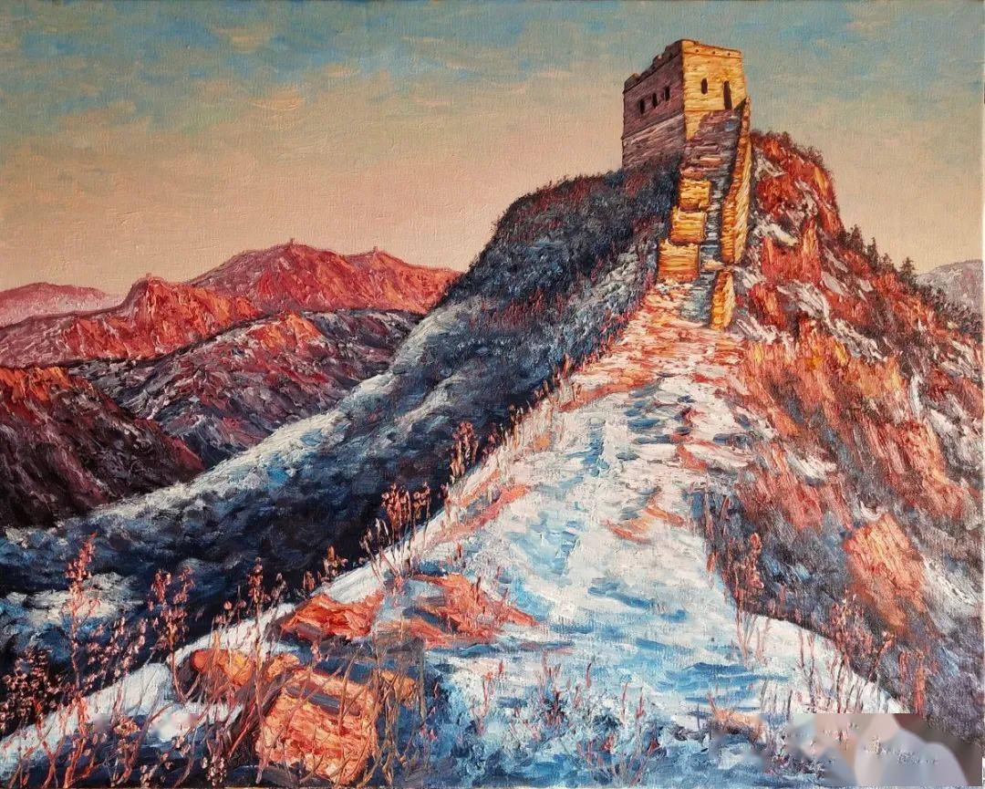 艺海撷珍房山美协陈福军油画作品长城系列