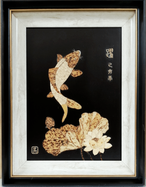 温州非遗竹壳雕技艺点竹成金壳画万象