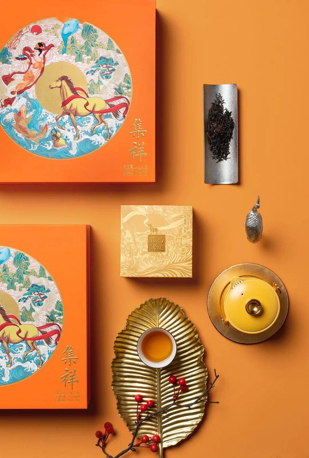 配色一绝的茶叶包装,也能设计出满满的高级感!