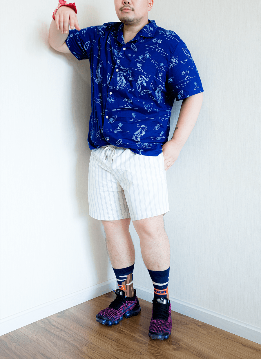 175cm/98kg男生夏天怎么穿?梨形身材拯救计划