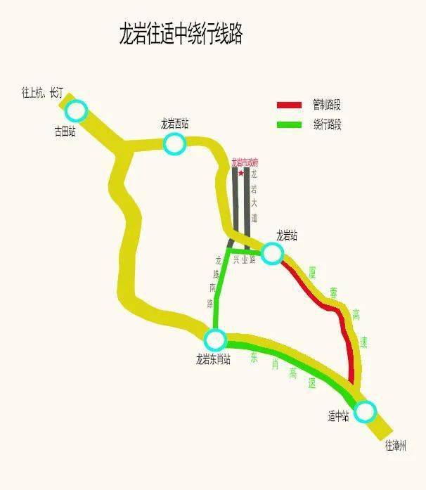 2020年9月28日18时00分 (二)管制路段: 厦蓉高速公路龙岩收费站往适中