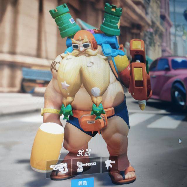 扔掉机械拿起了橡皮锤守望先锋泳装托比昂让人眼前一亮