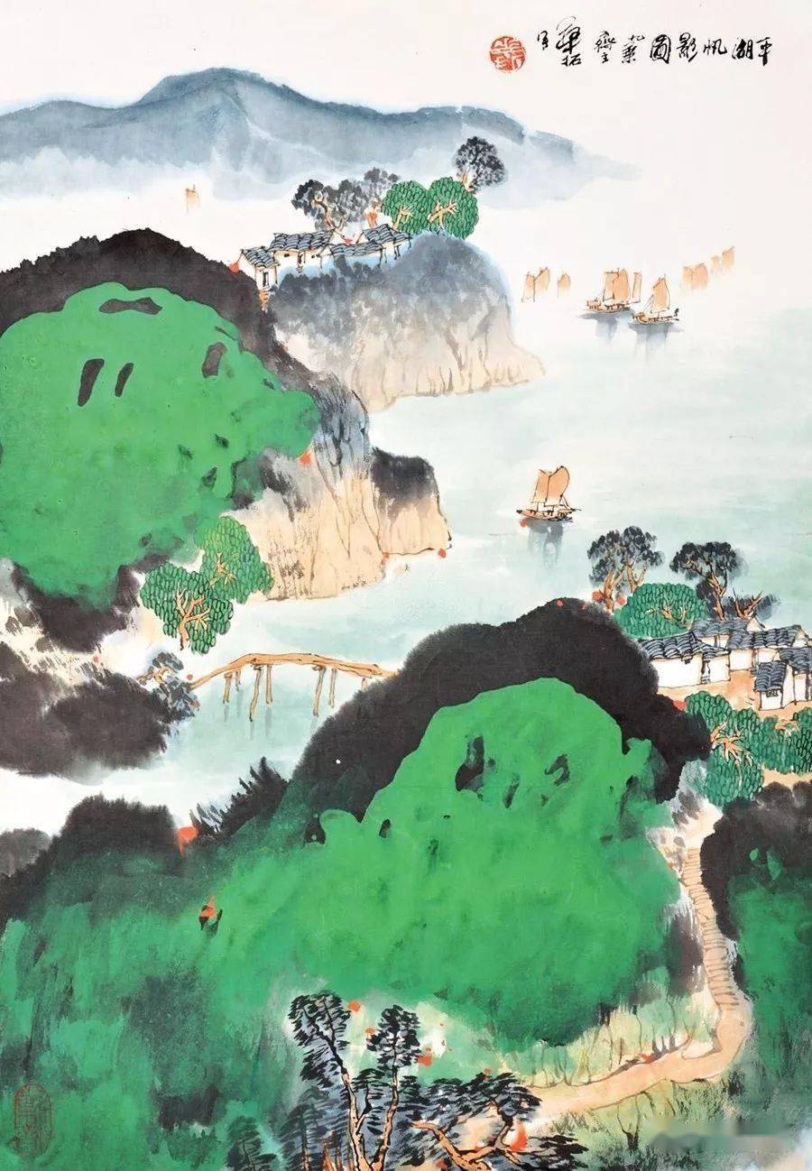 华拓的青绿山水清爽养心