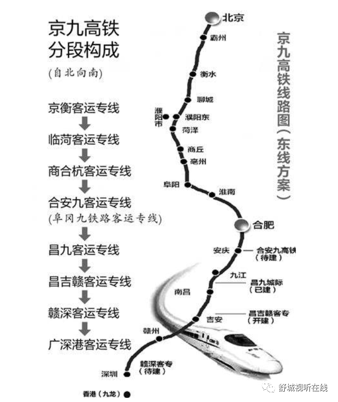 合安九高铁详细线路图图片