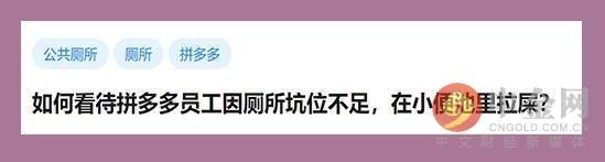 拼多多的厕所上了热搜 996 的大厂员工没有如厕自由 网文选读 第2张