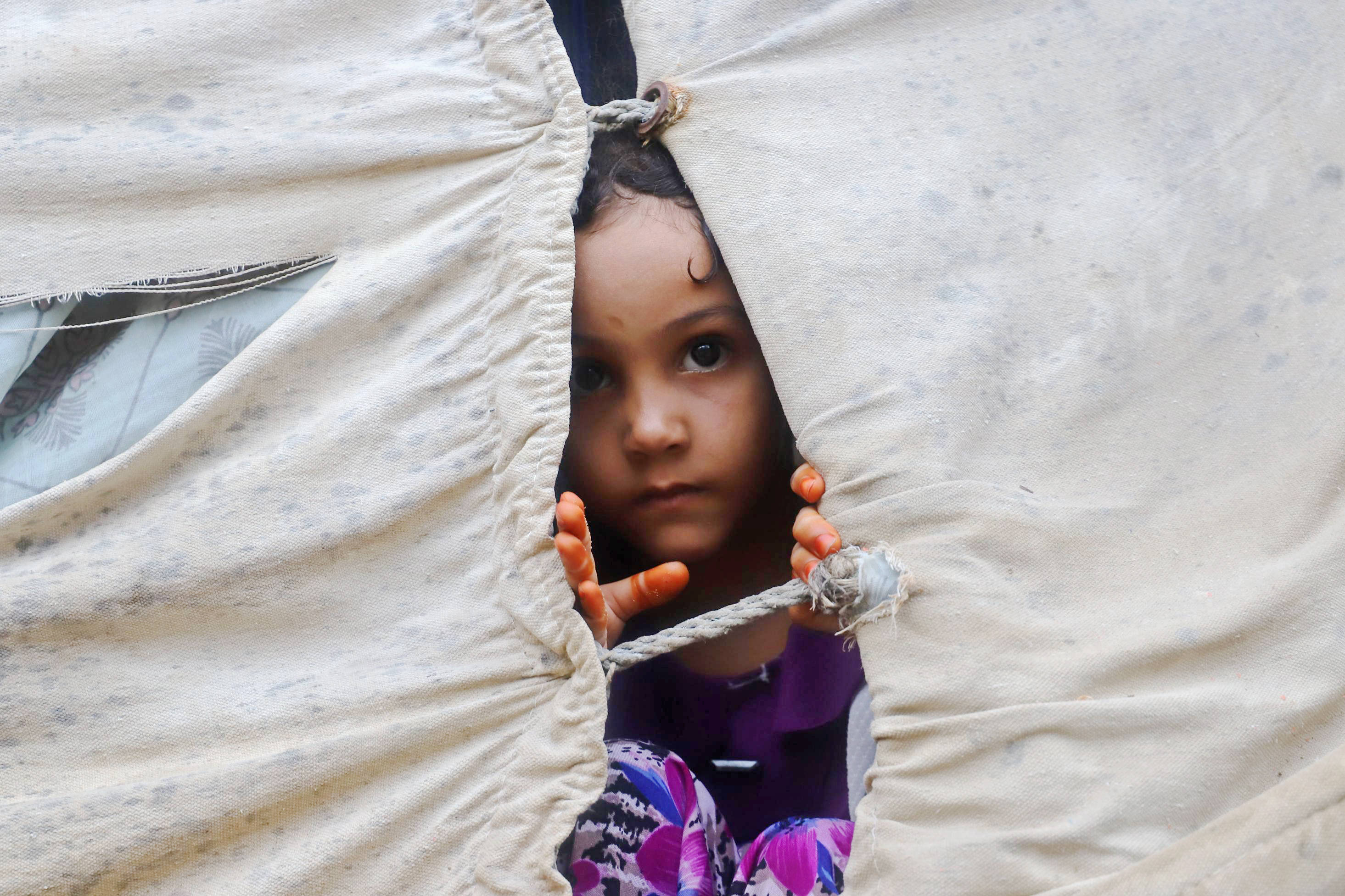 也门流离失所的儿童