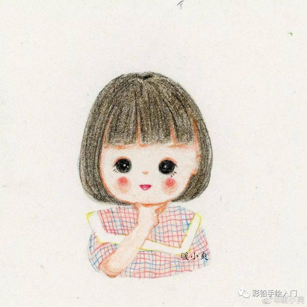 彩铅卡通人物 | 来一组萌娃头像彩铅素材作品欣赏