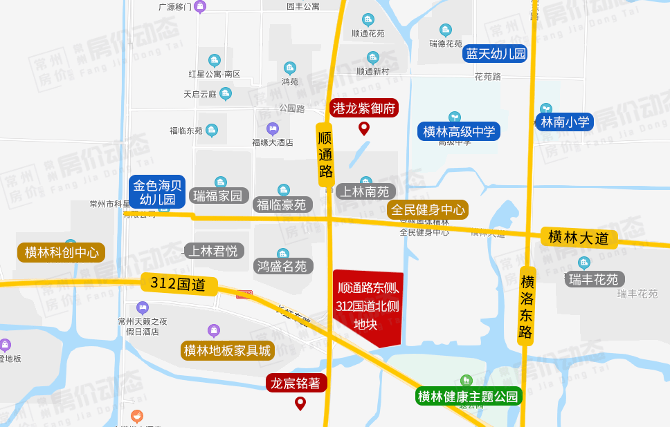 经开区横林镇一宗地紧靠公园学校楼面价4178元㎡