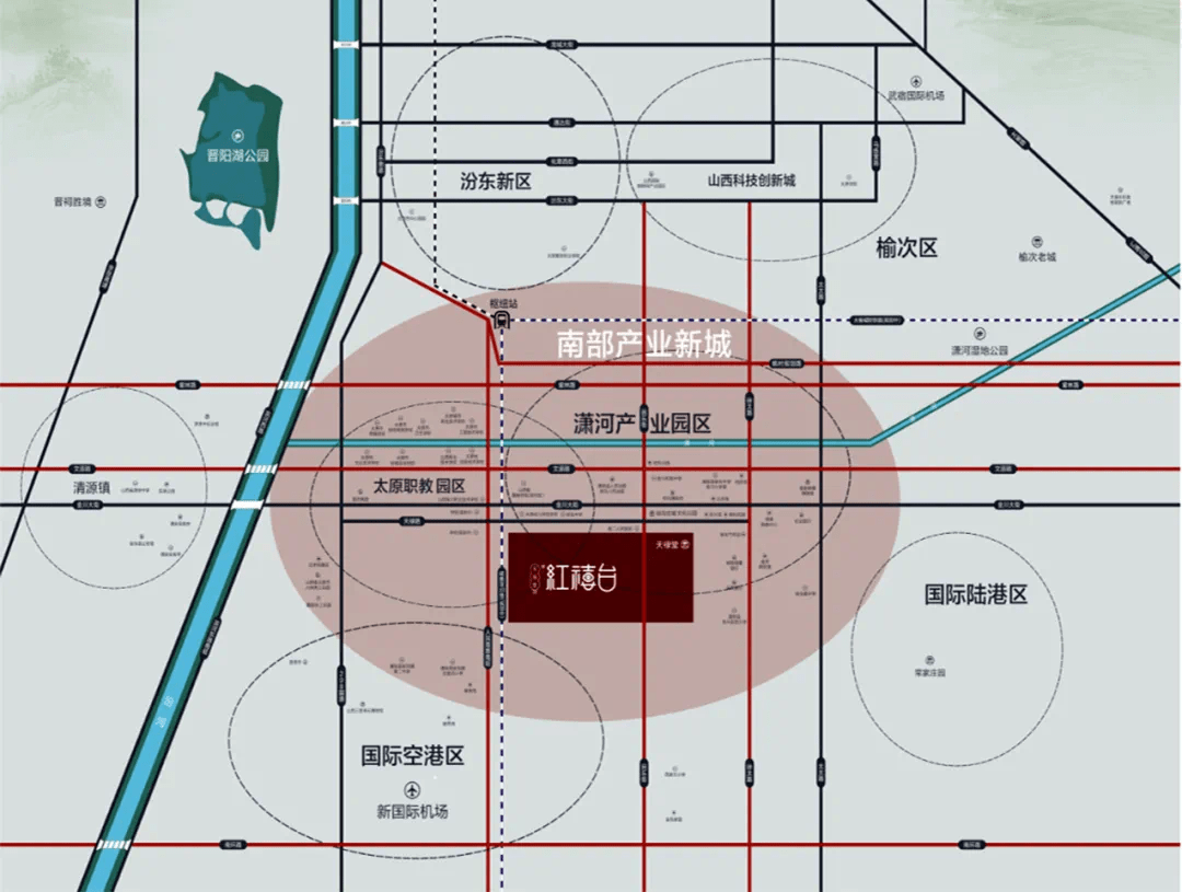 天禄堂·红禧台位于太原市清徐县徐沟镇,东至南关大街,南至清南路,西