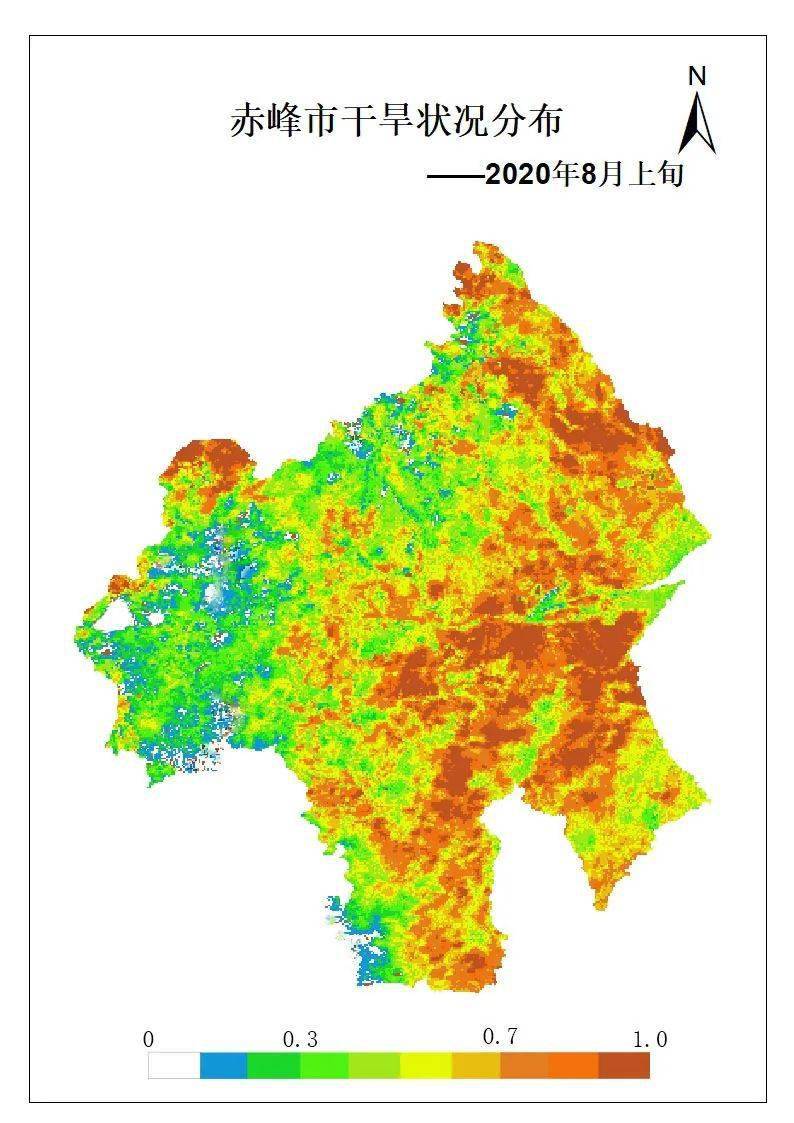 遥感赤峰8月中旬植被长势