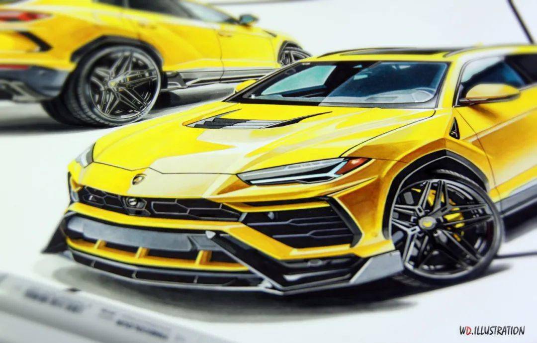 【汽车手绘艺术】精致的汽车绘画艺术