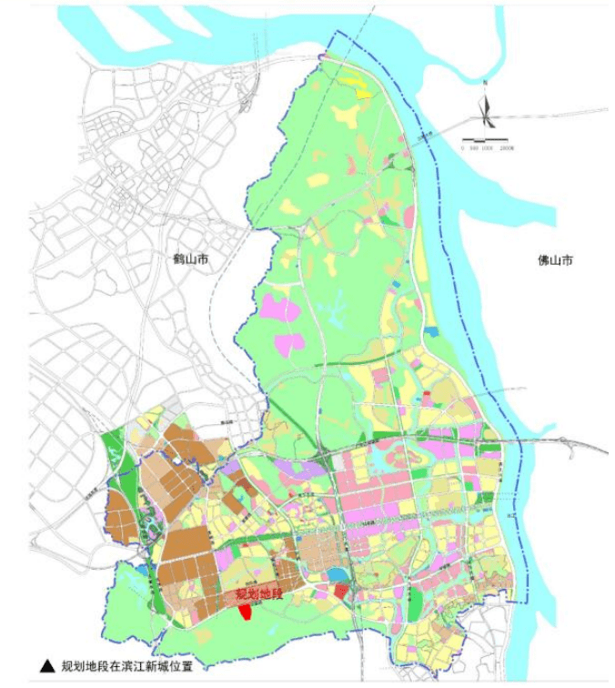 江门市蓬江区棠下镇南部,北临规划华盛路(西段),南临龙舟山森林公园.