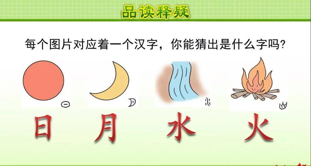 课文解读丨统编一年级语文上册识字4日月水火精讲