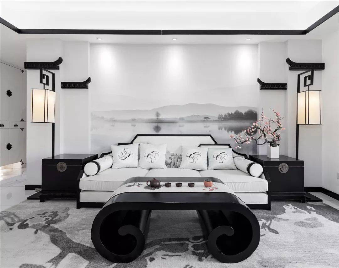 153㎡新中式墨色诗韵江南风情岳秀装饰集团