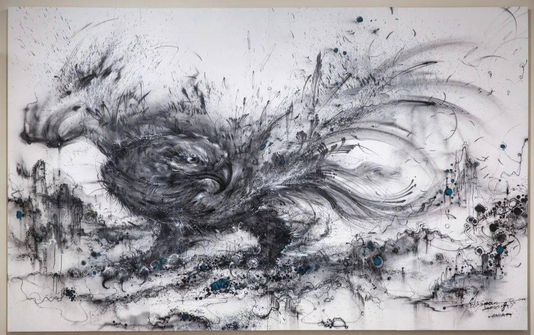 画图男陈英杰将泼墨山水和涂鸦组合令人惊艳