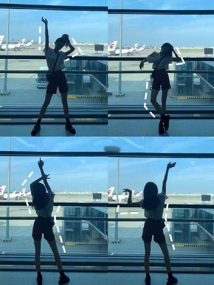 拍照姿势:机场候机拍照攻略
