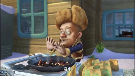 熊出没光头强卖板栗火爆卖太快没货又想去抢蹦蹦