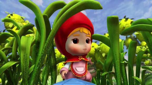 猪猪侠:小红帽摔跤捡到宝,收获一枚蓝色宝石,却被大灰狼盯上