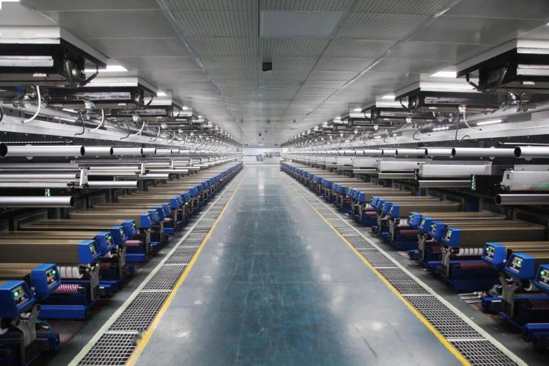 白鹭集团的氨纶生产线.