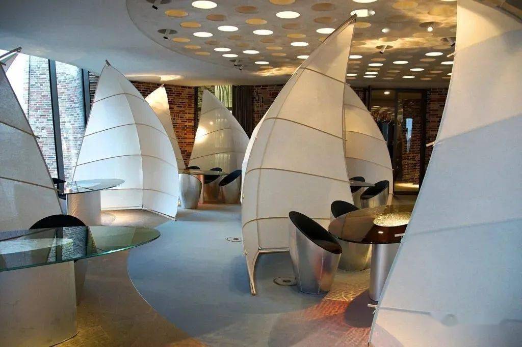 水上帆船餐厅艺术与现代极简的设计