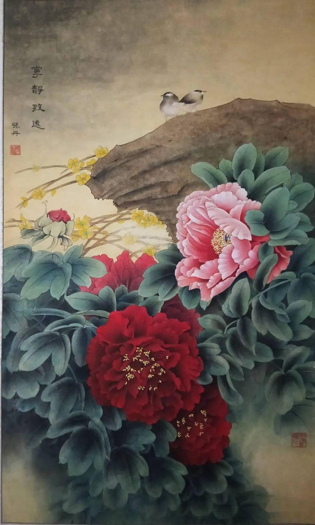 张丹 工笔画任凤山 版画高忠仁 国画孙君 国画姜易寒 版画于进平 墨竹