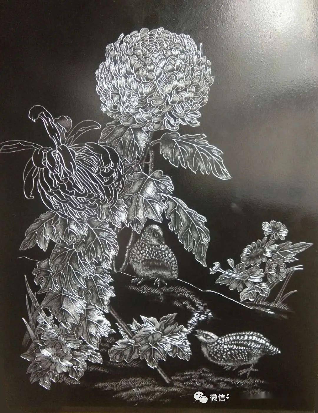 玉门黄闸湾锲金画民间艺人朱增平