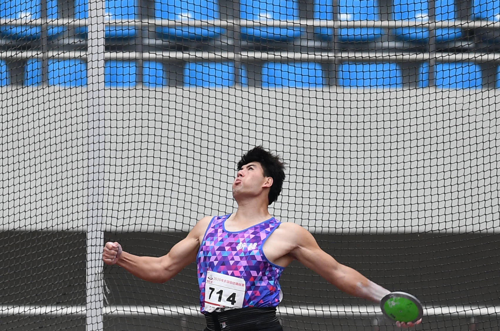 田径全国锦标赛男子铁饼决赛赛况