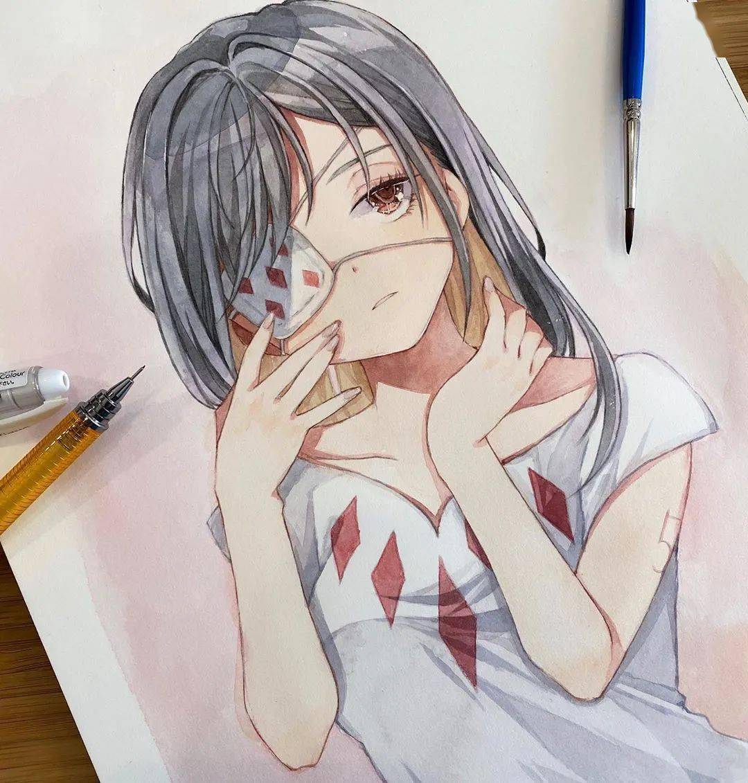 马克笔上色非常漂亮的动漫手绘