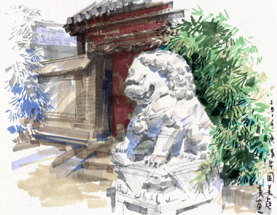 清华美院教授吴冠英画记清华我有甸园