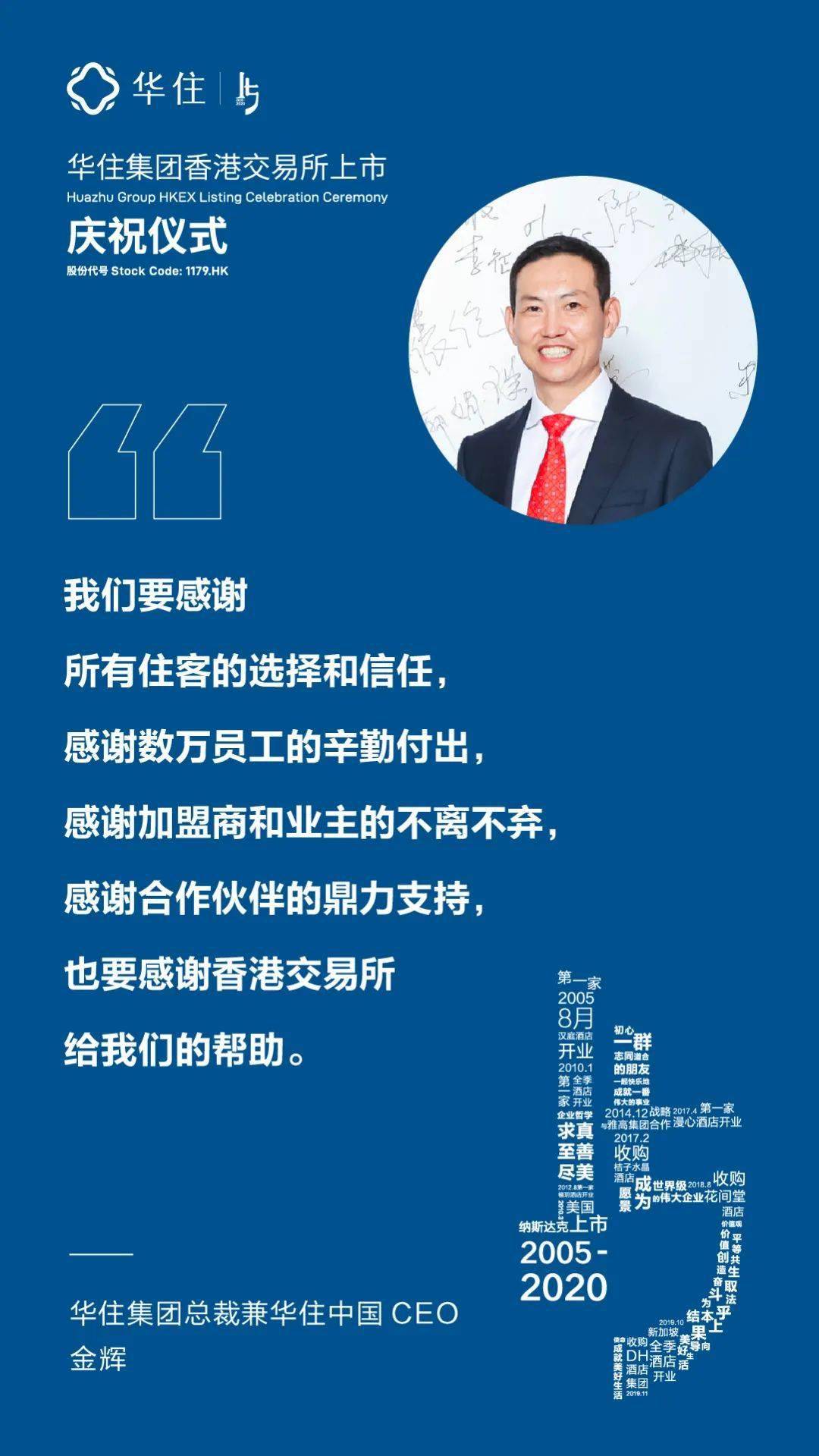 华住香港上市 | 这一刻,属于我们华住人!_手机搜狐网