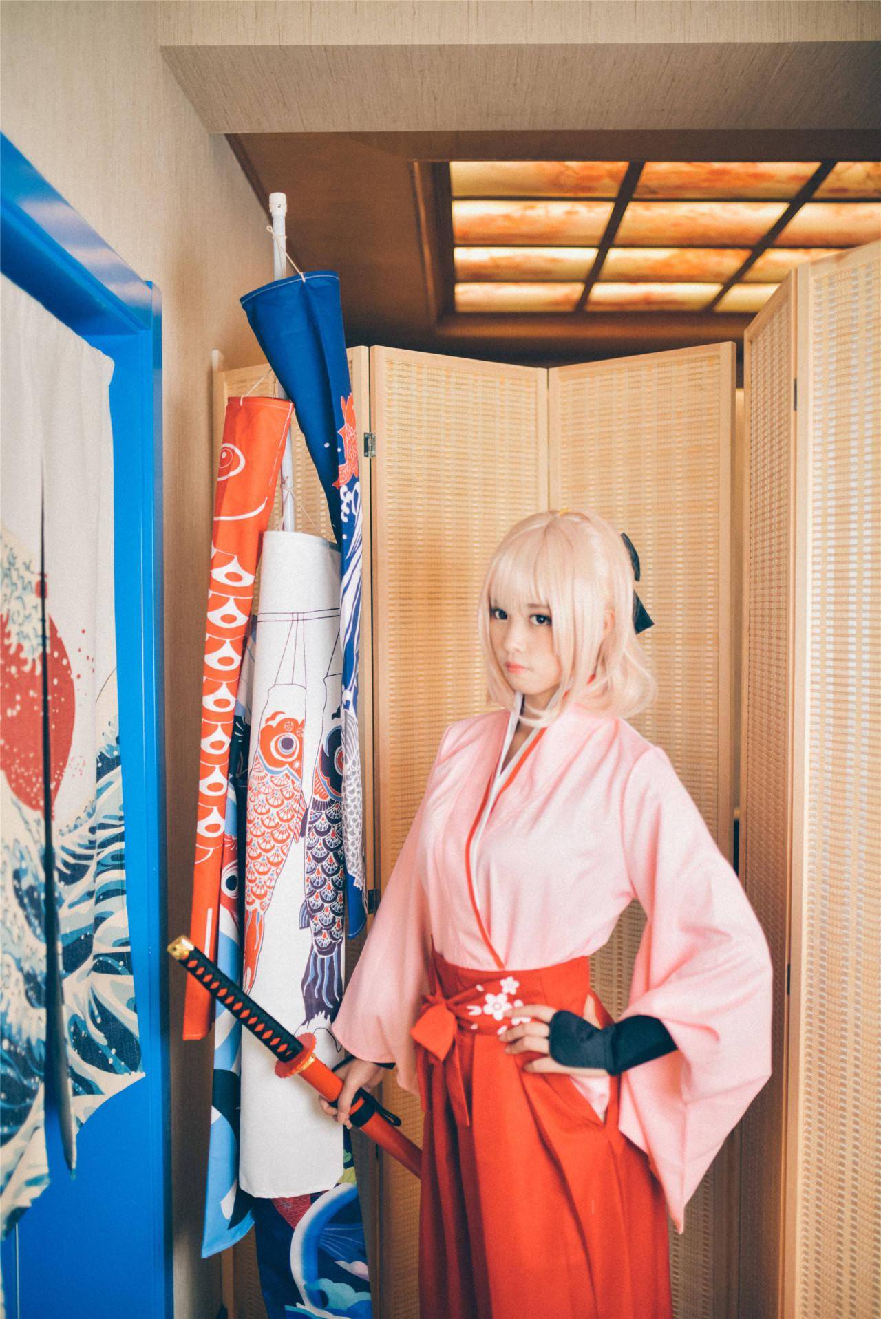 《fate/grand order》冲田总司cosplay_手机搜狐网